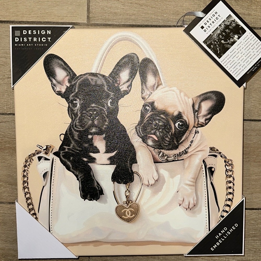 Design District Frenchie CC Purse Wall Art